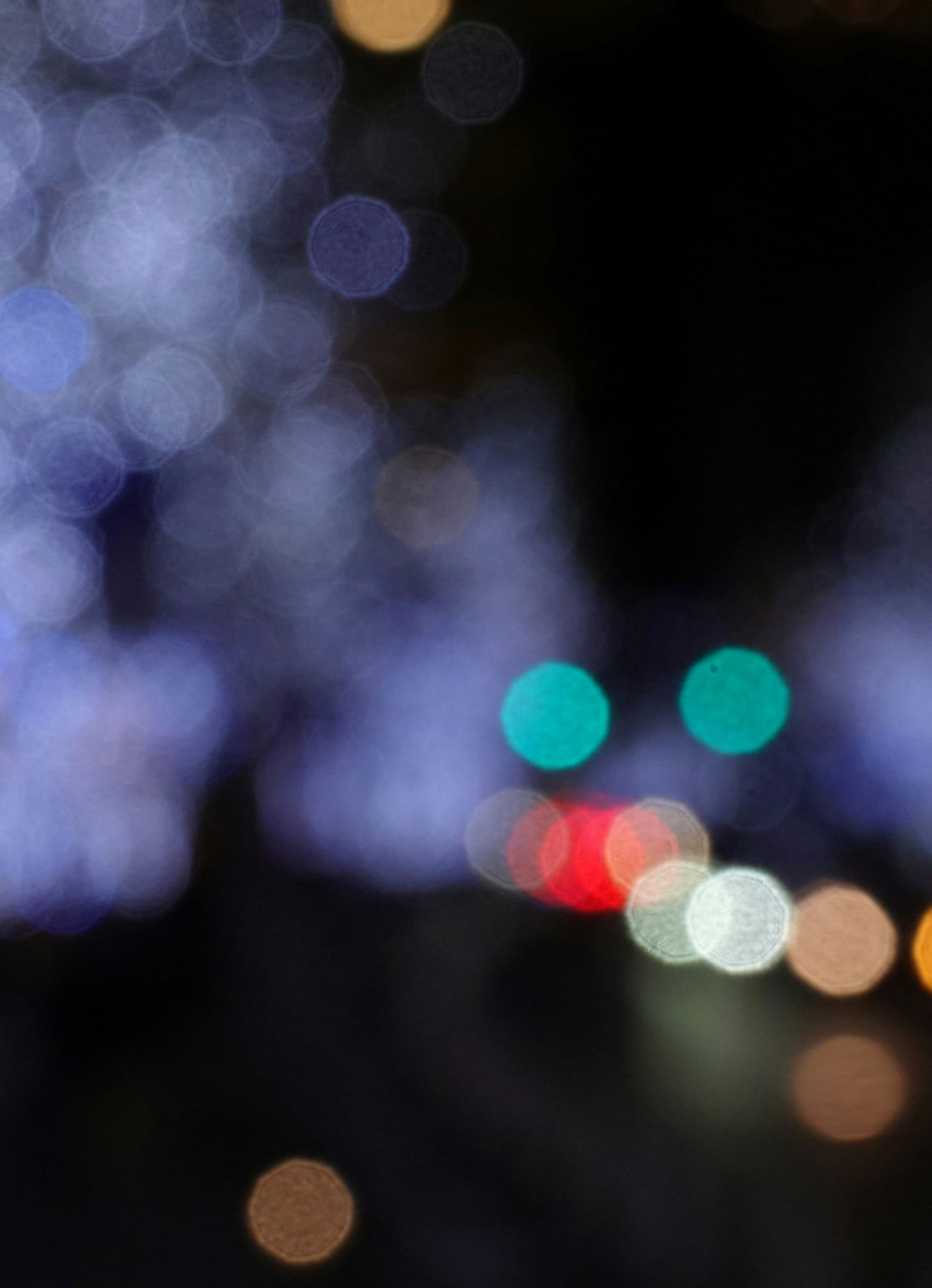 Blurred lights at night
